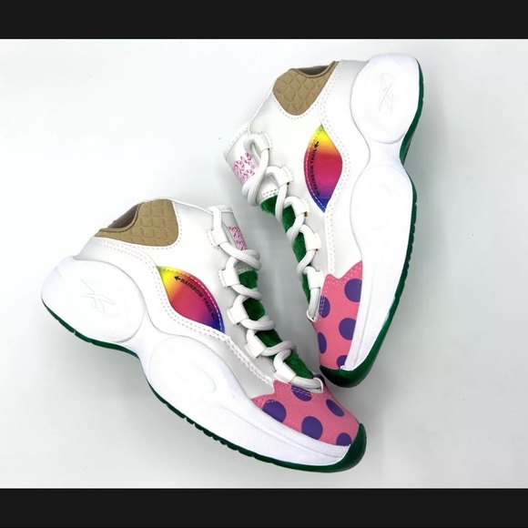 REEBOK HASBRO X QUESTION MID CANDY LAND LITTLE KIDS BASKETBALL SHOES SIZE 12 WHI - Picture 5 of 5